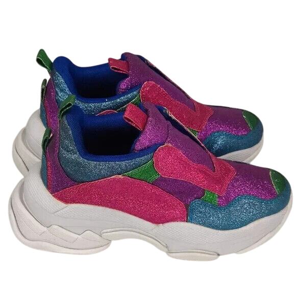 Jeffrey Campbell Y2K pink, Multicolor platform sneaker sz 7.5 - Picture 3 of 7